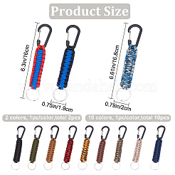 12pcs 12 colors Aluminum Rock Climbing Carabiners&nbsp;KEYC-CP0001-03