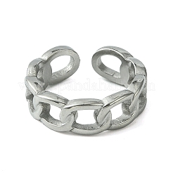 Non-Tarnish 304 Stainless Steel Open Cuff Ring&nbsp;RJEW-L110-001P