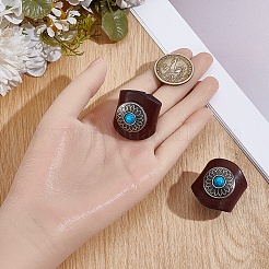 Flower Imitation Leather Scarf Clips&nbsp;AJEW-WH20001-16A-01