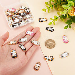 36Pcs 6 Colors Alloy Enamel Pendants&nbsp;FIND-OC0002-94