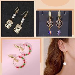 10 Pair Brass Micro Pave Clear Cubic Zirconia Earring Hooks&nbsp;ZIRC-SZ0005-01