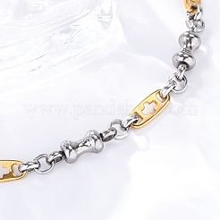 201 Stainless Steel Byzantine Chain Bracelets&nbsp;BJEW-B078-170GP