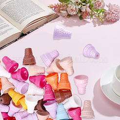 50Pcs Baking Paint Opaque Acrylic Beads&nbsp;MACR-SP0002-17