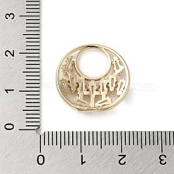 Brass Micro Pave Clear Cubic Zirconia Pendants&nbsp;KK-M275-12G