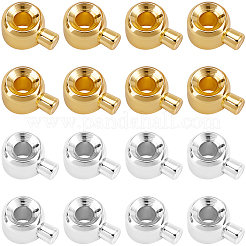30Pcs 2 Colors Brass Crimp Beads&nbsp;KK-BBC0024-25