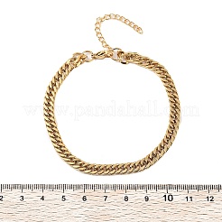 304 Stainless Steel Cuban Link Bracelets for Men Women&nbsp;BJEW-Q038-05G