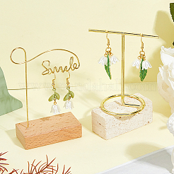 2 Pairs 2 Styles Alloy Enamel Dangle Earrings&nbsp;EJEW-HS00006