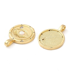 Rack Plating Brass Cubic Zirconia Pendants&nbsp;KK-M260-05G