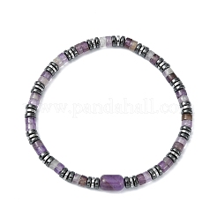 Non-magnetic Synthetic Hematite & Natural Gemstone Beads Stretch Bracelets for Women Men&nbsp;BJEW-JB13808