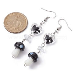 Natural Quartz Crystal Chips Dangle Earrings&nbsp;EJEW-JE05432-02