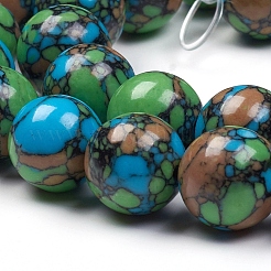 3 Strands Synthetic Turquoise Beads Strands&nbsp;G-OC0002-63