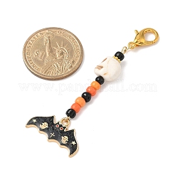 Halloween Theme Alloy Enamel Pendant Decorations&nbsp;HJEW-MZ00286