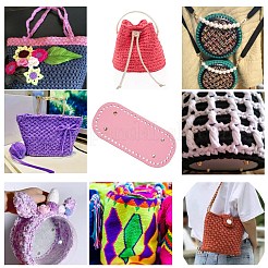 2Pcs 2 Colors PU Leather Knitting Crochet Bags Nail Bottom Shaper Pad&nbsp;DIY-SZ0001-84B