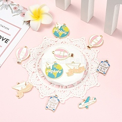 10Pcs 5 Styles Alloy Enamel Pendants&nbsp;ENAM-YW0008-82