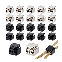 24Pcs 2 Colors Zinc Alloy Cord Locks&nbsp;DIY-PH0032-08