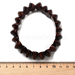 Bicone Natural Red Tiger Eye Beads Stretch Bracelets for Women Men&nbsp;BJEW-C097-05Q