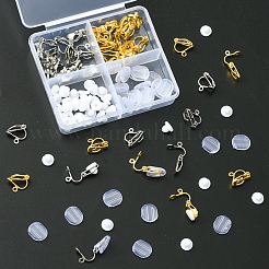Brass Clip-on Earring Findings&nbsp;FIND-FS0003-15