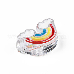 Transparent Acrylic Enamel Beads&nbsp;X-OACR-N130-026