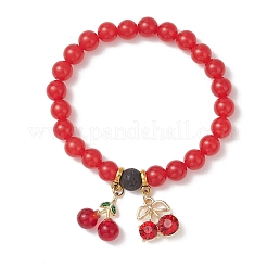 Lampwork & Alloy Rhinestone Charms Bracelets&nbsp;BJEW-JB13269