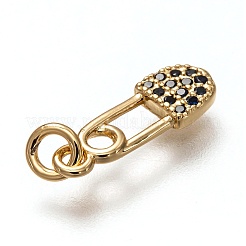 Brass Micro Pave Royal Blue Cubic Zirconia Charms&nbsp;ZIRC-C020-09G