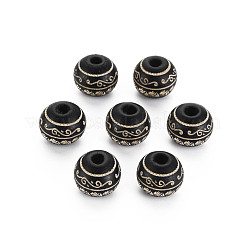 Painted Natural Wood Beads&nbsp;WOOD-T021-56