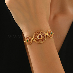 Brass Micro Pave Cubic Zirconia Link Bracelets for Women&nbsp;HR0781