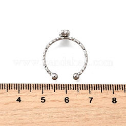 304 Stainless Steel Cuff Rings for Women&nbsp;RJEW-H250-01P