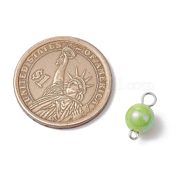 AB Color Plated Opaque Acrylic Round Connector Charms&nbsp;PALLOY-JF03543-02