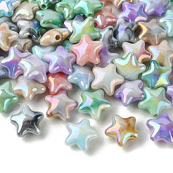 70Pcs UV Plating Rainbow Iridescent Acrylic Beads&nbsp;PACR-CJ0001-30