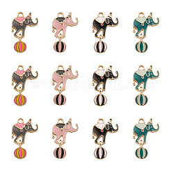 32Pcs 4 Colors Zinc Alloy Enamel Pendants&nbsp;ENAM-TA0001-25