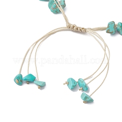 Synthetic Turquoise Braided Bead Bracelets&nbsp;BJEW-JB10388