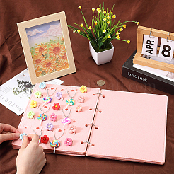 4 Pages Felt Shoe Charms Collection Binder Book&nbsp;AJEW-WH0513-04D
