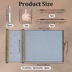 2Pcs 2 Colors Flocking Reusable Water Writing Cloth&nbsp;AJEW-OC0016-35B