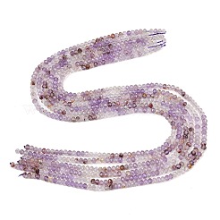Natural Purple Phantom Quartz Purple Lodolite Quartz Beads Strands&nbsp;G-B175-A22-3x4mm