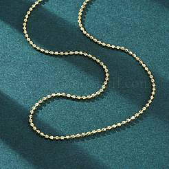 Brass Rondelle Link Chain Necklaces for Women&nbsp;X-NJEW-K282-04G