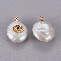 Natural Cultured Freshwater Pearl Pendants&nbsp;PEAR-F008-36G