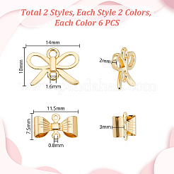 24Pcs 4 Styles Brass Connector Charms&nbsp;KK-GA0001-90