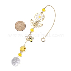 Alloy Butterfly Bee Flower Hanging Ornaments&nbsp;HJEW-TA00213