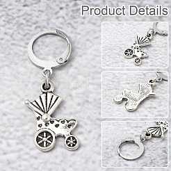 20Pcs 10 Styles Mixed Shapes Alloy Pendant Locking Stitch Markers&nbsp;HJEW-CJ00040