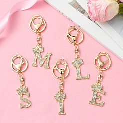 Golden Alloy Rhinestone Keychain&nbsp;KEYC-YW00105-01