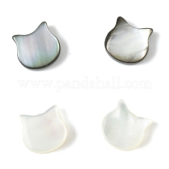4Pcs 2 Colors Natural Black Lip Shell and White Shell Beads Set&nbsp;SSHEL-FS0001-10