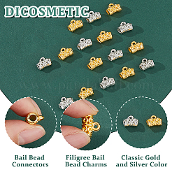 200Pcs 2 Colors CCB Plastic Tube Bails&nbsp;CCB-DC0001-11