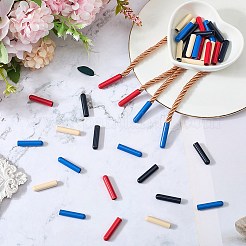 40Pcs 4 Colors Alloy Cord End&nbsp;FIND-GF0008-47A