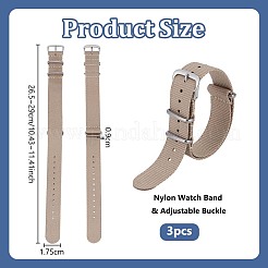 3Pcs Nylon Watch Bands&nbsp;AJEW-OC0015-63C