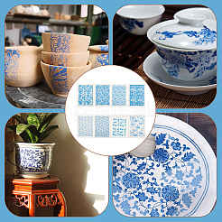 8 Sheets 8 Styles Paper Ceramic Decals&nbsp;DIY-BC0012-05A