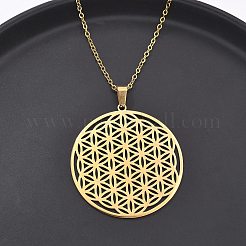 201 Stainless Steel Pendant Necklaces&nbsp;NJEW-S105-JN624-45-2