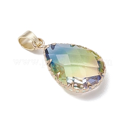 Gradient Color K9 Glass Imitation Tourmaline Pendants&nbsp;PALLOY-JF03454