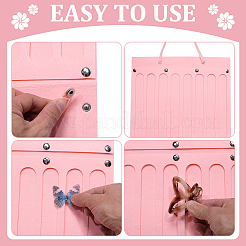 2Pcs 2 Styles Felt Large Capacity Hair Clips Storage Hangers&nbsp;AJEW-ME0003-34A