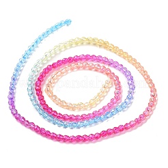 Transparent Gradient Color Glass Beads Strands&nbsp;GLAA-G101-2mm-04