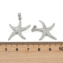Brass Micro Pave Cubic Zirconia Pendants&nbsp;KK-C093-17C-P